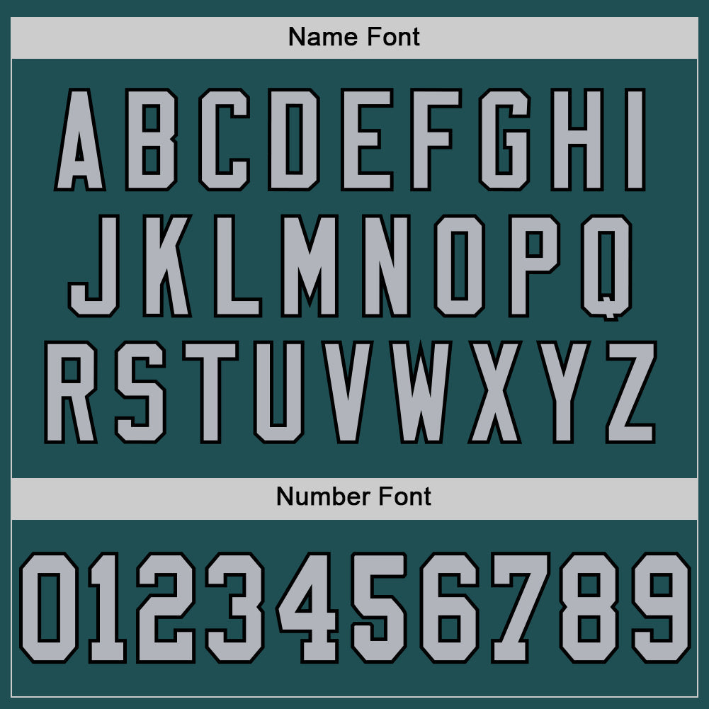 Custom Midnight Green Gray-Black Mesh Authentic Throwback Football Jersey - Sky-Custom