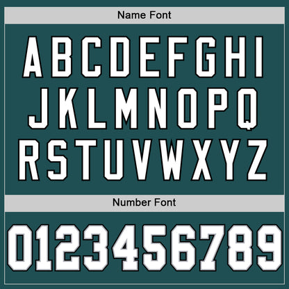 Custom Midnight Green Gray-Black Mesh Authentic Throwback Football Jersey - Sky-Custom