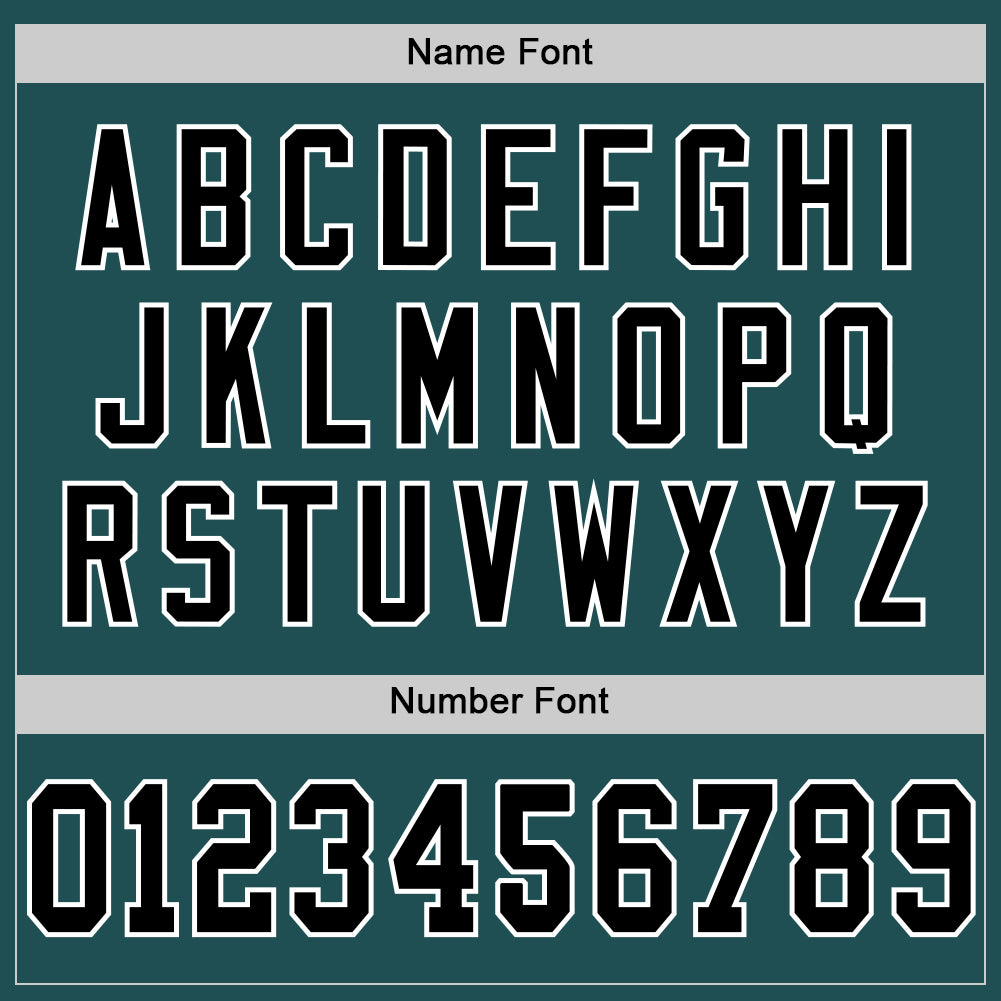 Custom Midnight Green Black-White Mesh Authentic Throwback Football Jersey - Sky-Custom