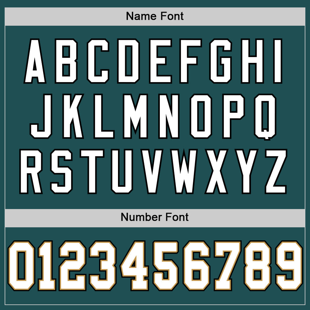 Custom Midnight Green Old Gold-Black Mesh Authentic Throwback Football Jersey - Sky-Custom