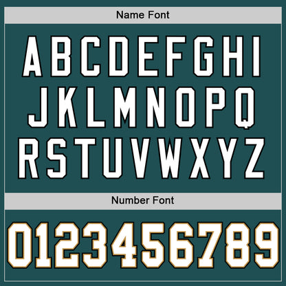 Custom Midnight Green Old Gold-Black Mesh Authentic Throwback Football Jersey - Sky-Custom