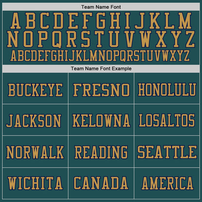 Custom Midnight Green Navy-Old Gold Mesh Authentic Throwback Football Jersey - Sky-Custom