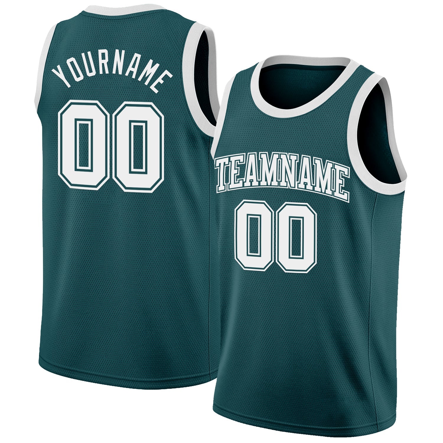 Custom Midnight Green White Authentic Basketball Jersey - Sky-Custom