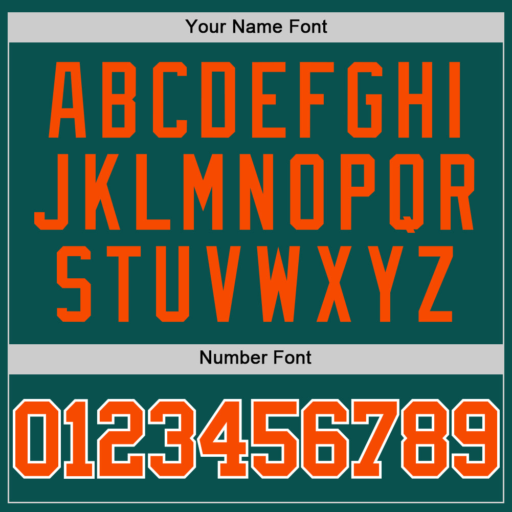 Custom Midnight Green Orange-White Authentic Basketball Jersey - Sky-Custom