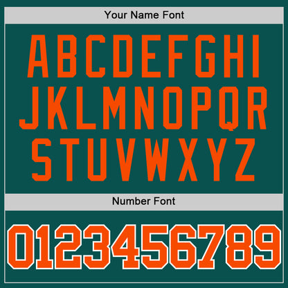 Custom Midnight Green Orange-White Authentic Basketball Jersey - Sky-Custom