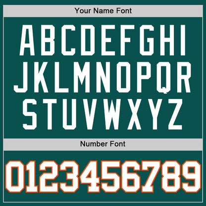 Custom Midnight Green White-Orange Authentic Basketball Jersey - Sky-Custom