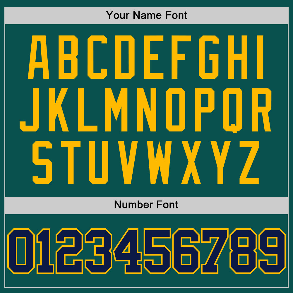 Custom Midnight Green Navy-Gold Authentic Basketball Jersey - Sky-Custom