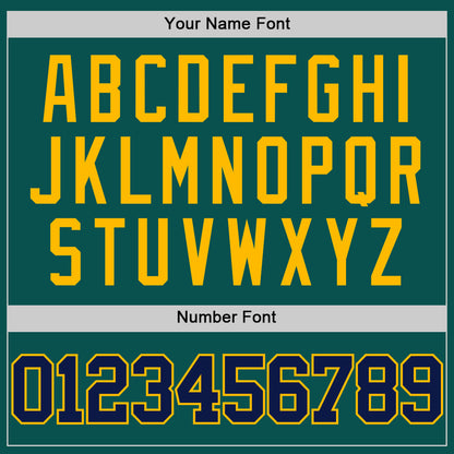 Custom Midnight Green Navy-Gold Authentic Basketball Jersey - Sky-Custom
