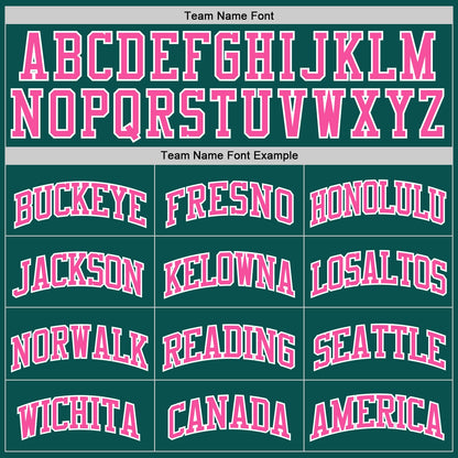 Custom Midnight Green Pink-White Authentic Basketball Jersey - Sky-Custom