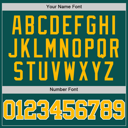 Custom Midnight Green Gold-White Authentic Basketball Jersey - Sky-Custom
