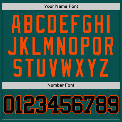 Custom Midnight Green Black-Orange Authentic Basketball Jersey - Sky-Custom