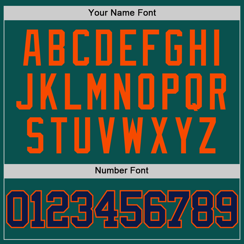 Custom Midnight Green Navy-Orange Authentic Basketball Jersey - Sky-Custom