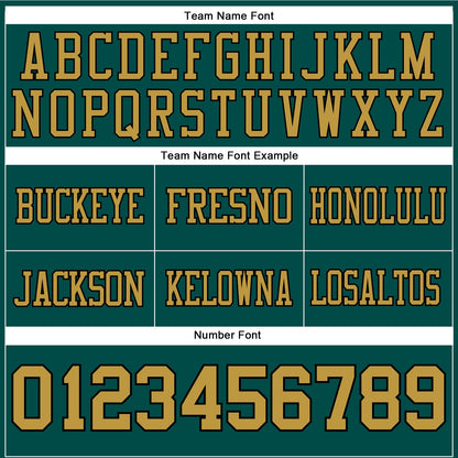 Custom Midnight Green Old Gold-Black Mesh Authentic Football Jersey - Sky-Custom