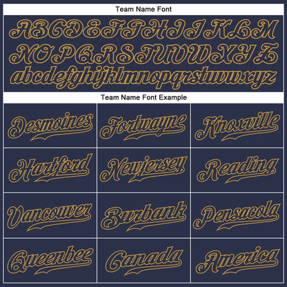 Custom Navy Navy-Old Gold Authentic Baseball Jersey - Sky-Custom