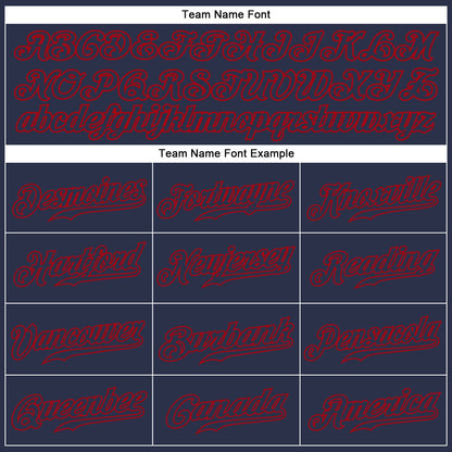 Custom Navy Navy-Red Authentic Baseball Jersey - Sky-Custom