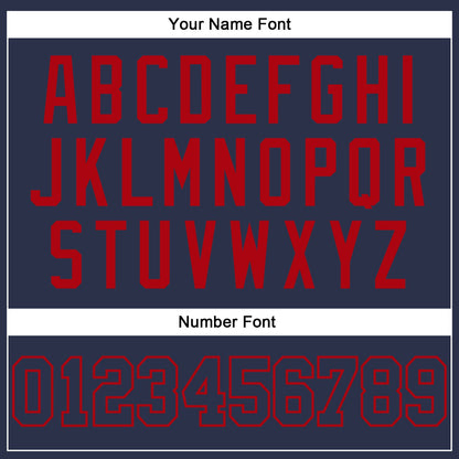 Custom Navy Navy-Red Authentic Baseball Jersey - Sky-Custom