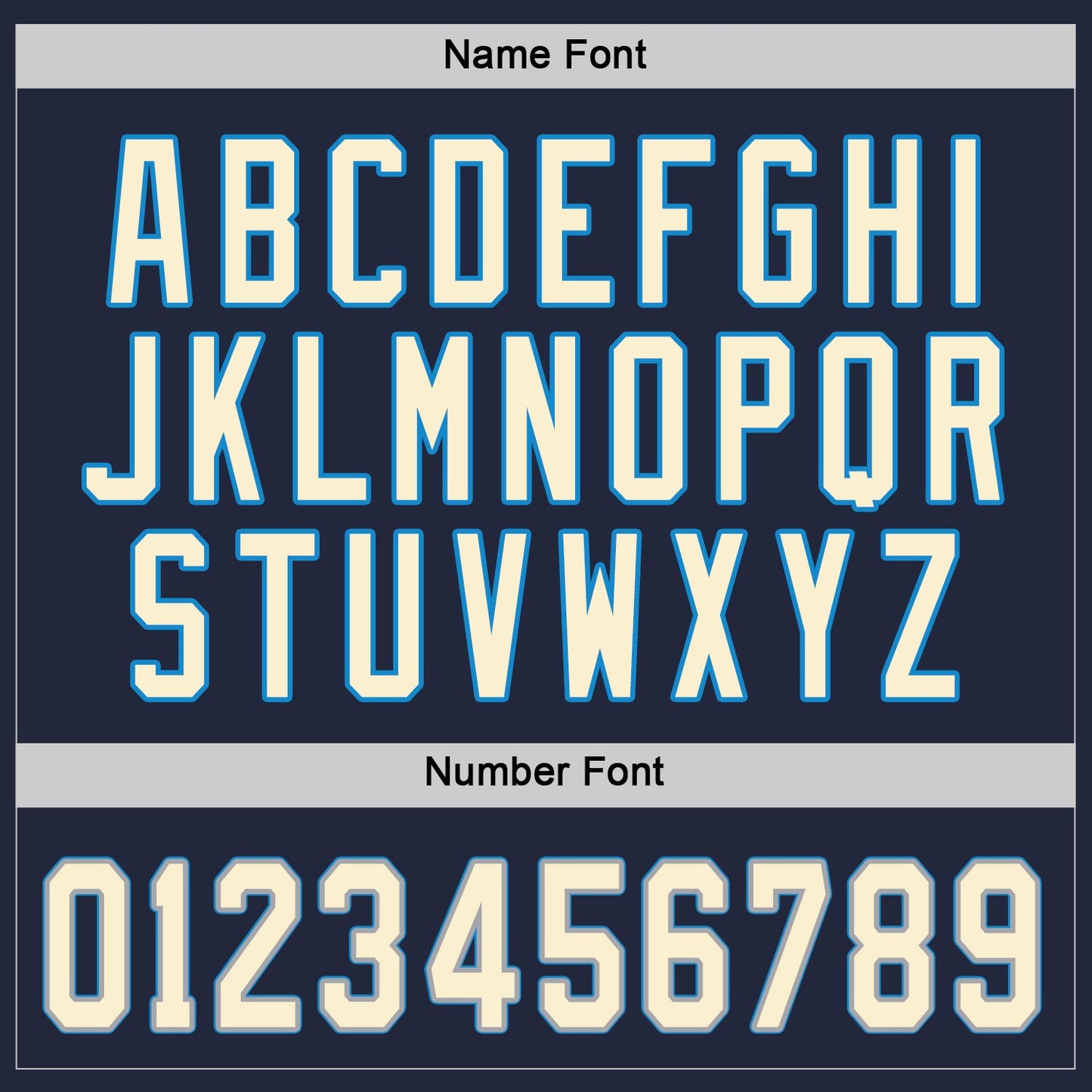 Custom Navy Cream-Blue Hockey Jersey - Sky-Custom