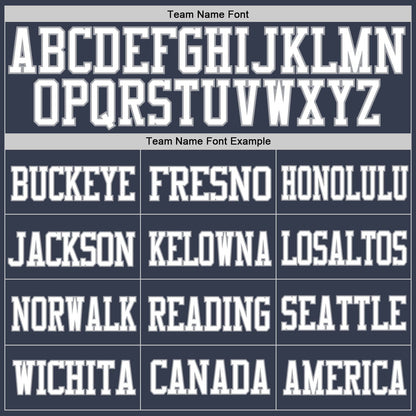 Custom Navy White-Gray Mesh Authentic Football Jersey - Sky-Custom