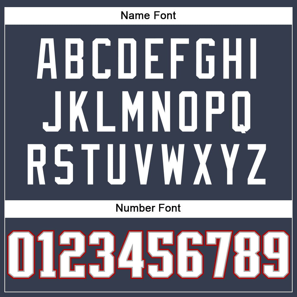 Custom Navy White-Red Mesh Authentic Football Jersey - Sky-Custom