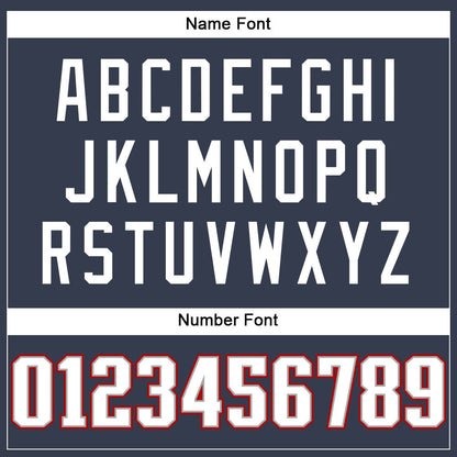 Custom Navy White-Red Mesh Authentic Football Jersey - Sky-Custom