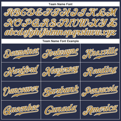 Custom Navy Old Gold-White Authentic Sleeveless Baseball Jersey - Sky-Custom