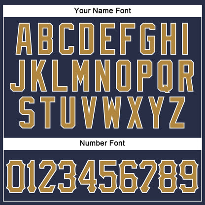 Custom Navy Old Gold-White Authentic Sleeveless Baseball Jersey - Sky-Custom