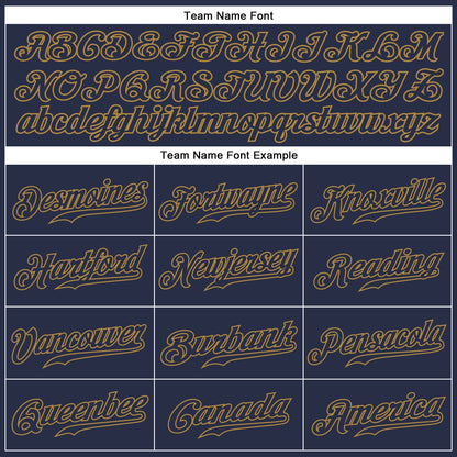 Custom Navy Navy-Old Gold Authentic Sleeveless Baseball Jersey - Sky-Custom