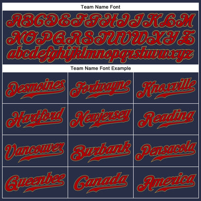 Custom Navy Red-Old Gold Authentic Sleeveless Baseball Jersey - Sky-Custom