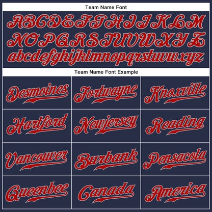 Custom Navy Red-Gray Authentic Sleeveless Baseball Jersey - Sky-Custom