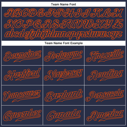 Custom Navy Navy-Orange Authentic Sleeveless Baseball Jersey - Sky-Custom
