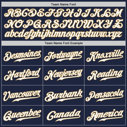 Custom Navy White-Old Gold Authentic Baseball Jersey - Sky-Custom