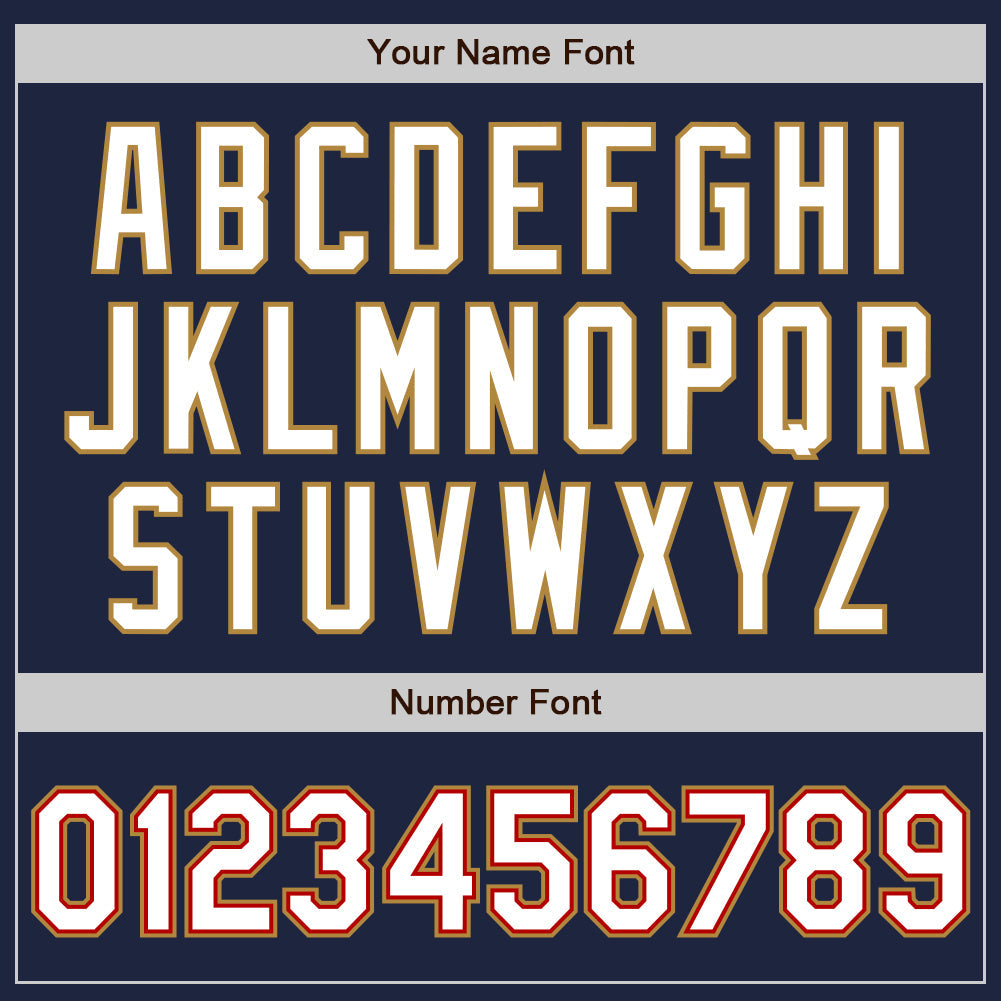 Custom Navy White-Old Gold Authentic Baseball Jersey - Sky-Custom