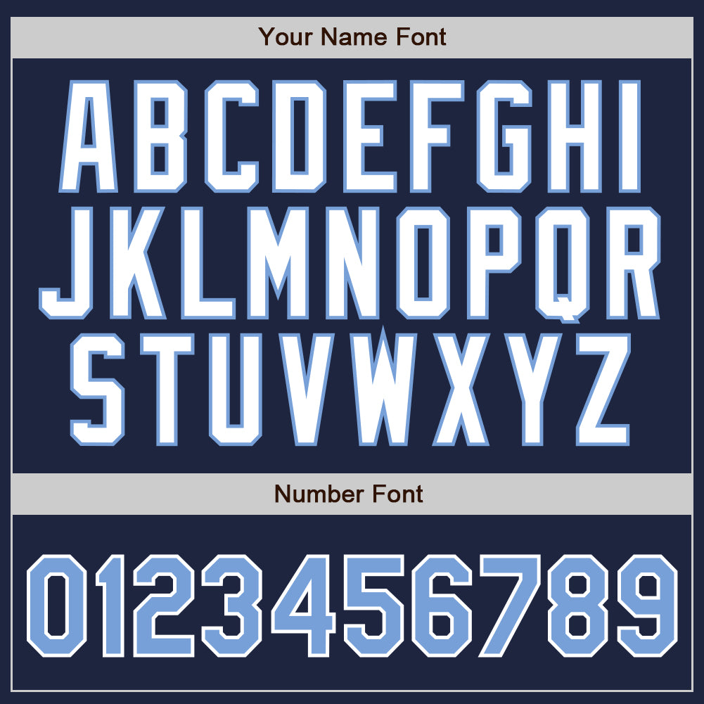 Custom Navy White Pinstripe Light Blue-White Authentic Baseball Jersey - Sky-Custom
