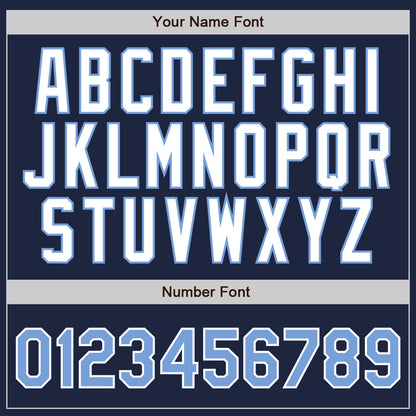 Custom Navy White Pinstripe Light Blue-White Authentic Baseball Jersey - Sky-Custom