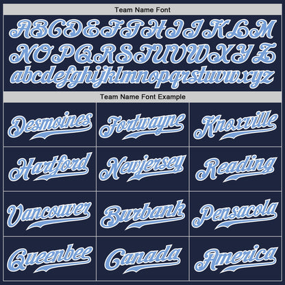 Custom Navy White Pinstripe Light Blue-White Authentic Baseball Jersey - Sky-Custom