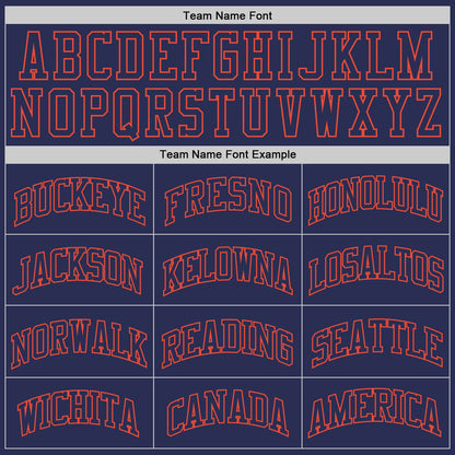 Custom Navy Navy-Orange Authentic Throwback Basketball Jersey - Sky-Custom