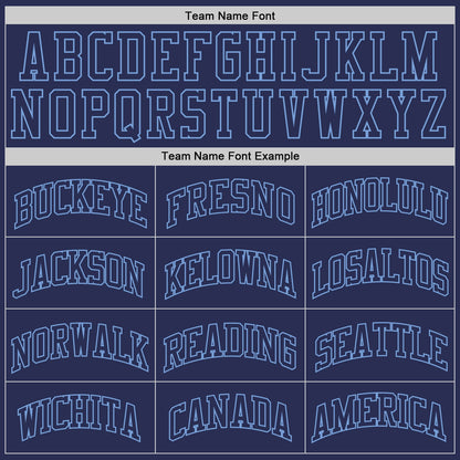 Custom Navy Navy-Light Blue Authentic Throwback Basketball Jersey - Sky-Custom