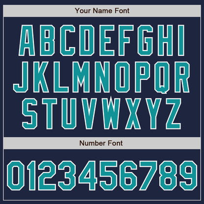 Custom Navy Teal-White Authentic Baseball Jersey - Sky-Custom