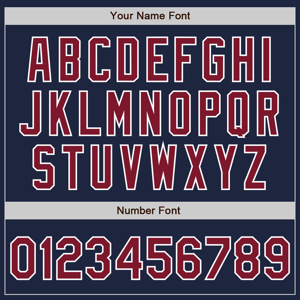 Custom Navy Crimson-White Authentic Baseball Jersey - Sky-Custom