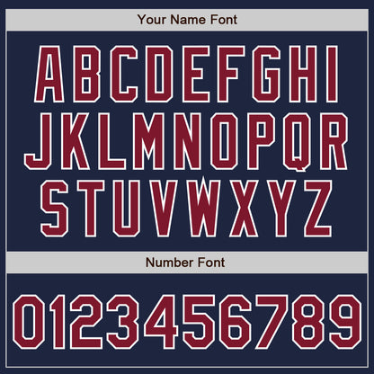 Custom Navy Crimson-White Authentic Baseball Jersey - Sky-Custom