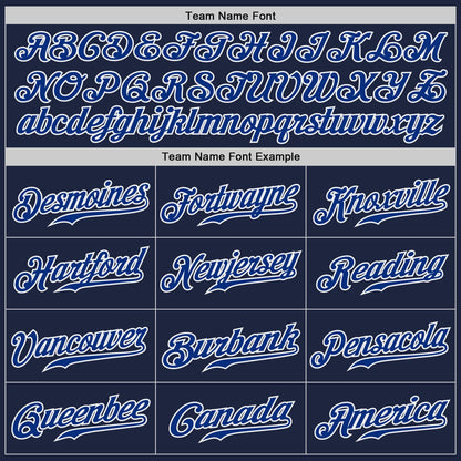 Custom Navy Royal-White Authentic Baseball Jersey - Sky-Custom