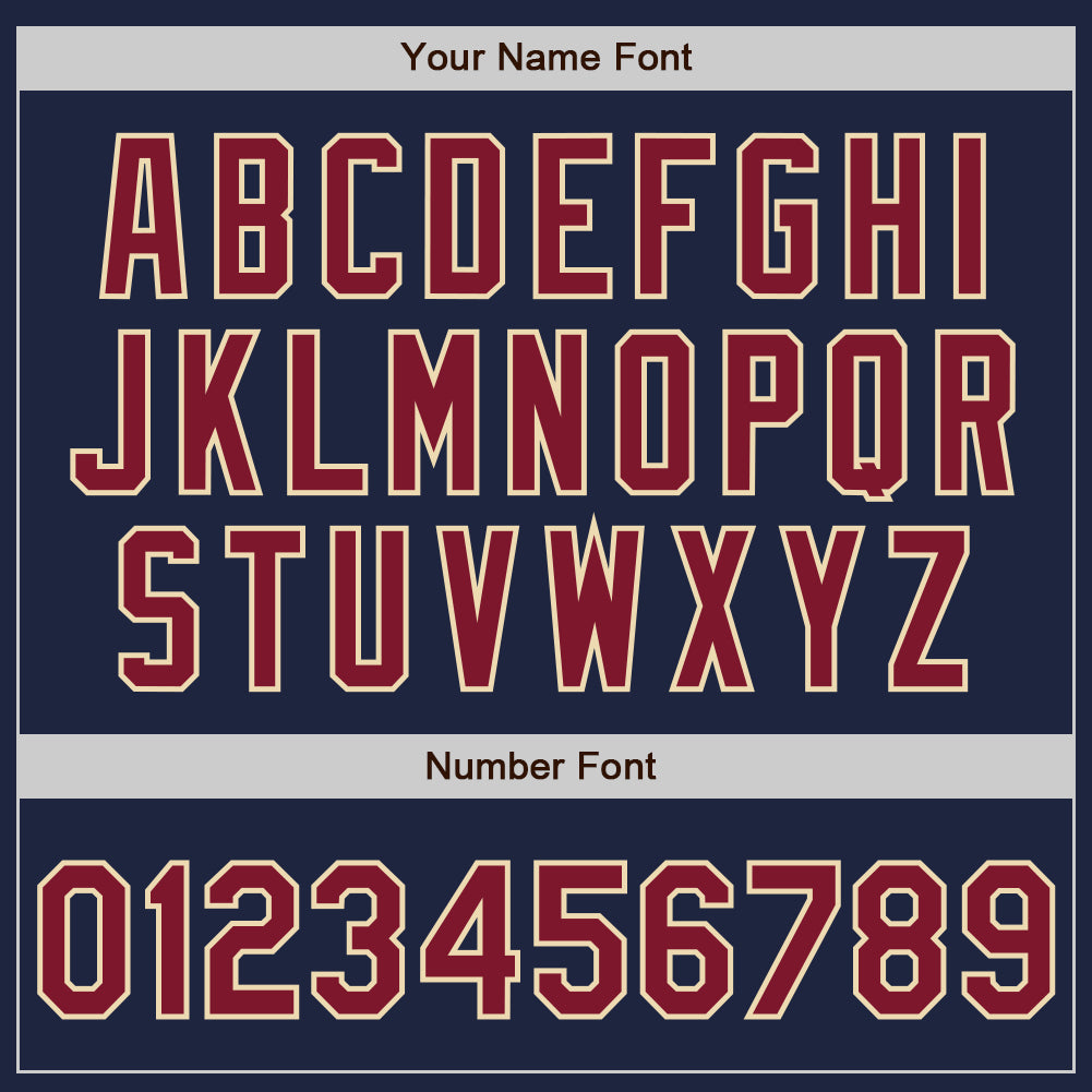 Custom Navy Crimson-City Cream Authentic Baseball Jersey - Sky-Custom