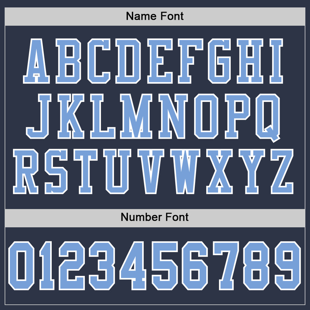 Custom Navy Light Blue-White Mesh Authentic Football Jersey - Sky-Custom