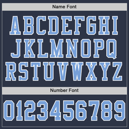 Custom Navy Light Blue-White Mesh Authentic Football Jersey - Sky-Custom