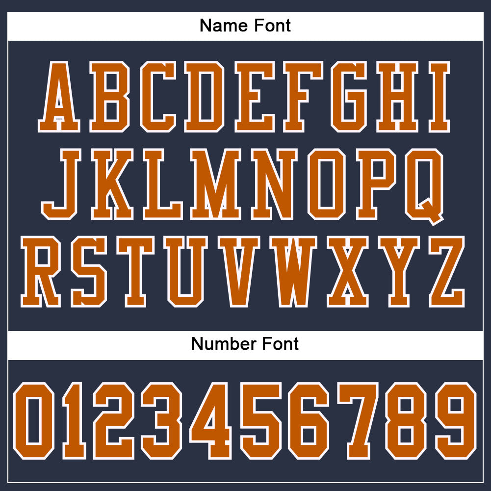 Custom Navy Texas Orange-White Mesh Authentic Football Jersey - Sky-Custom