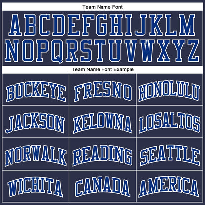 Custom Navy Royal-White Authentic Throwback Basketball Jersey - Sky-Custom
