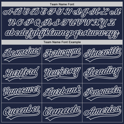 Custom Navy Navy-White Authentic Baseball Jersey - Sky-Custom