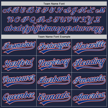 Custom Navy Royal-Red Authentic Baseball Jersey - Sky-Custom