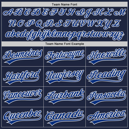 Custom Navy Royal-White Authentic Baseball Jersey - Sky-Custom