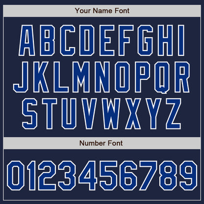 Custom Navy Royal-White Authentic Baseball Jersey - Sky-Custom